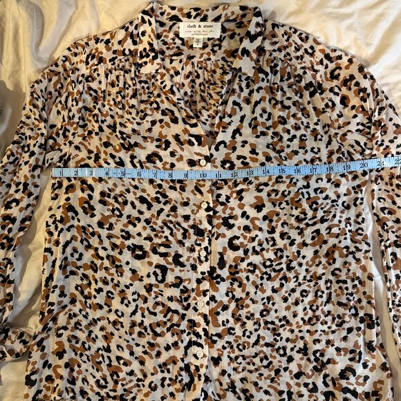 Anthropologie Cloth & Stone Luisa Leopard button down womens - Picture 10 of 12
